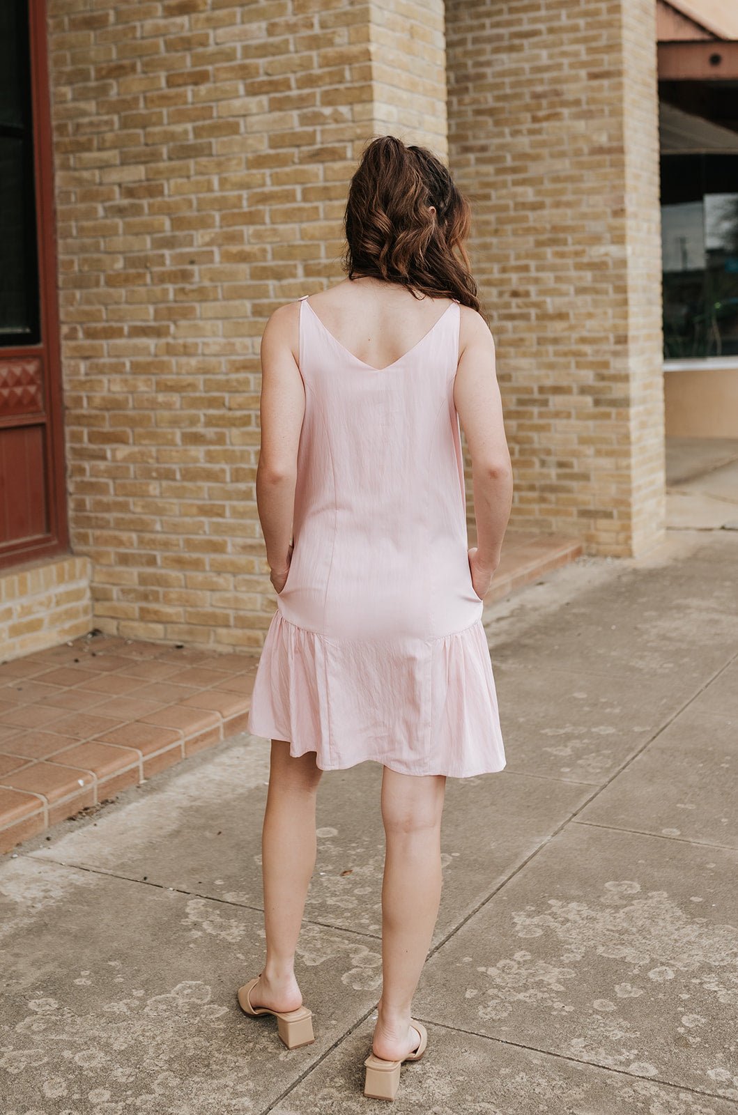 Pink Ruffle Mini Dress VD119844 - Southern Soule Designs