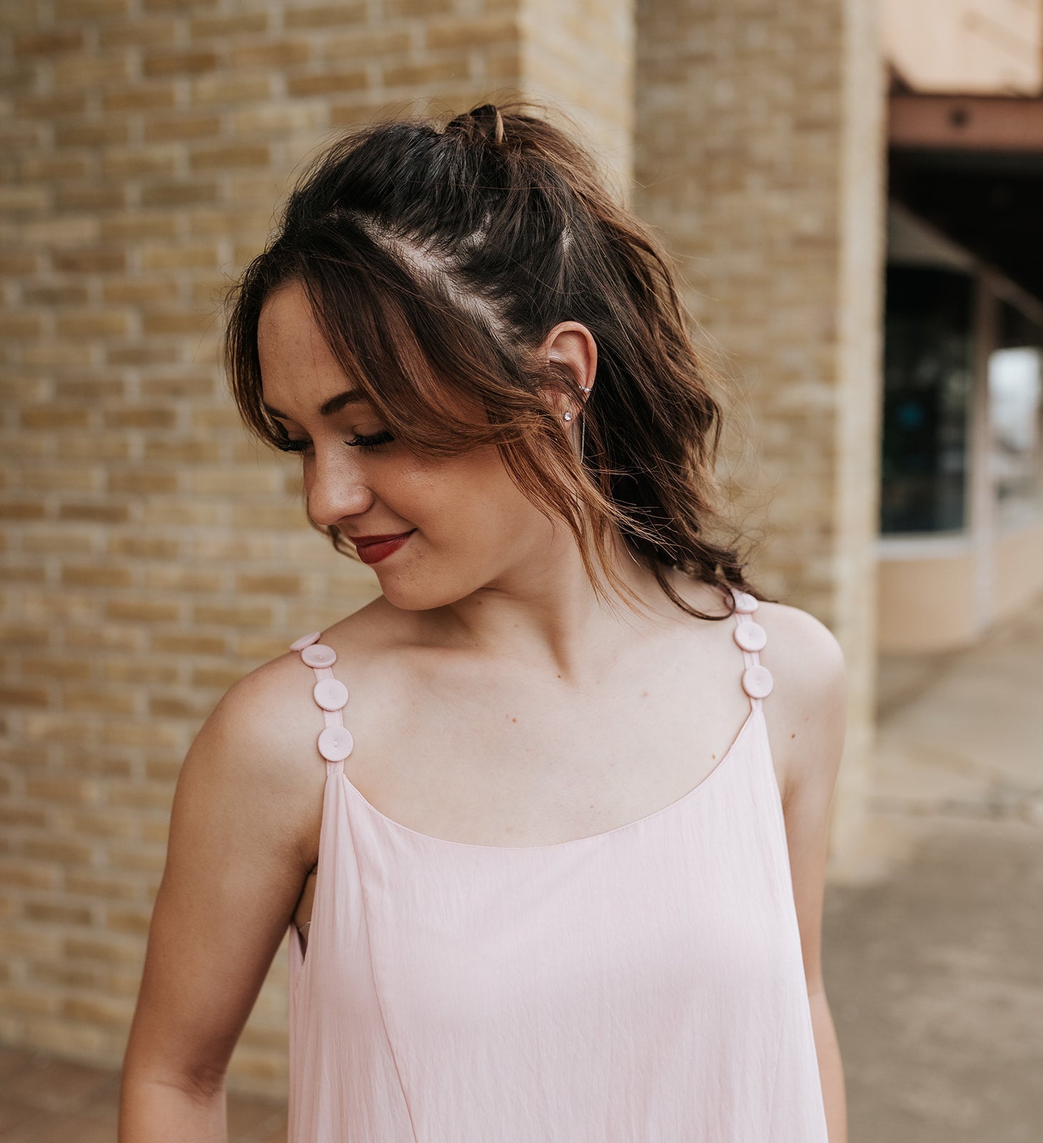 Pink Ruffle Mini Dress VD119844 - Southern Soule Designs