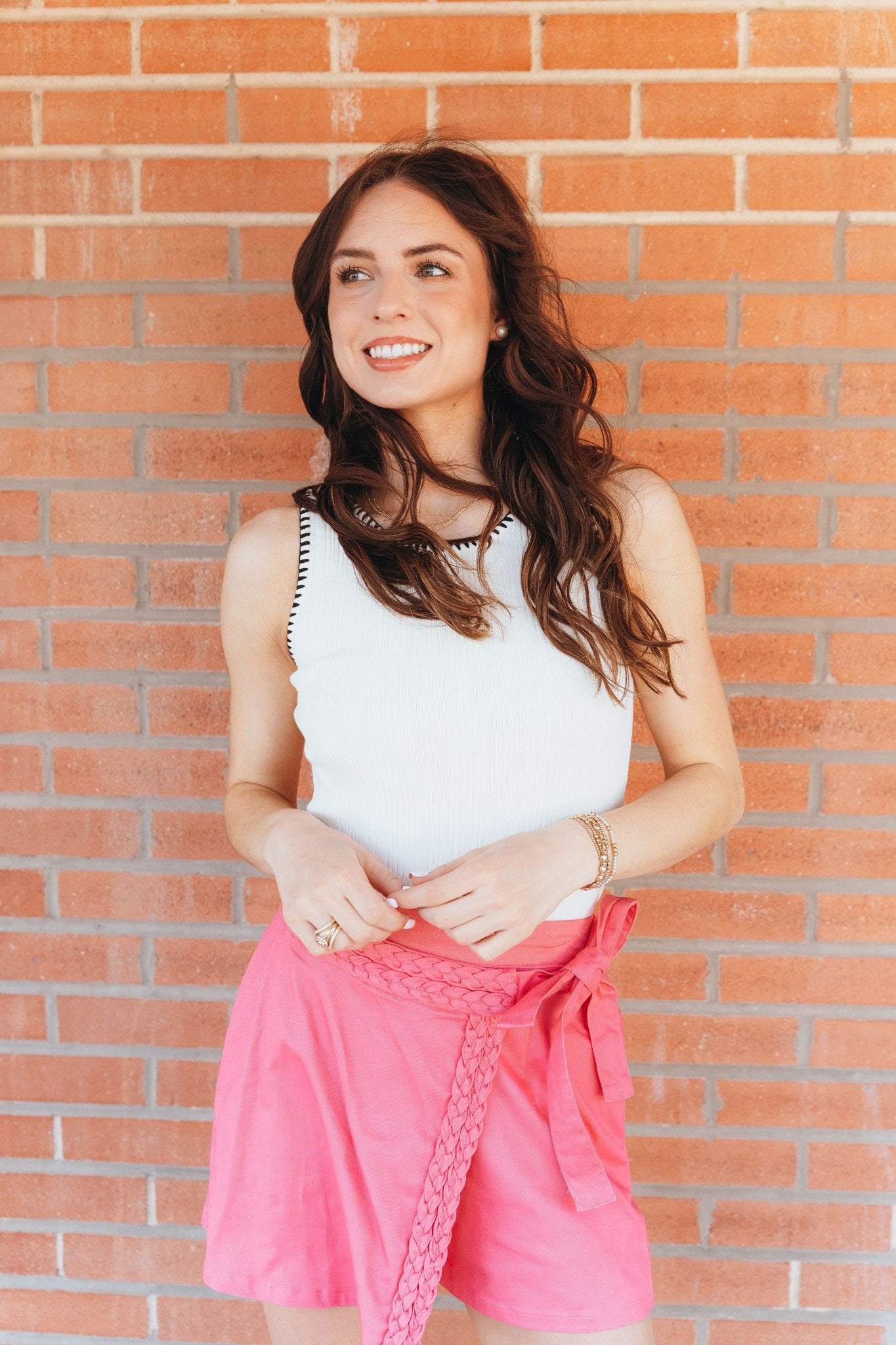 Pink Solid Wrap Skort P25762 - Southern Soule Designs