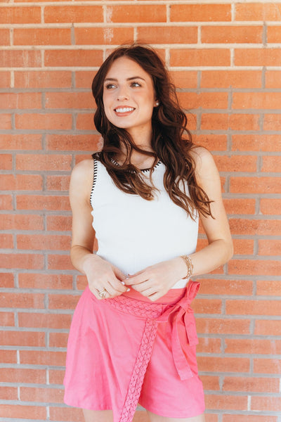 Pink Solid Wrap Skort P25762 - Southern Soule Designs