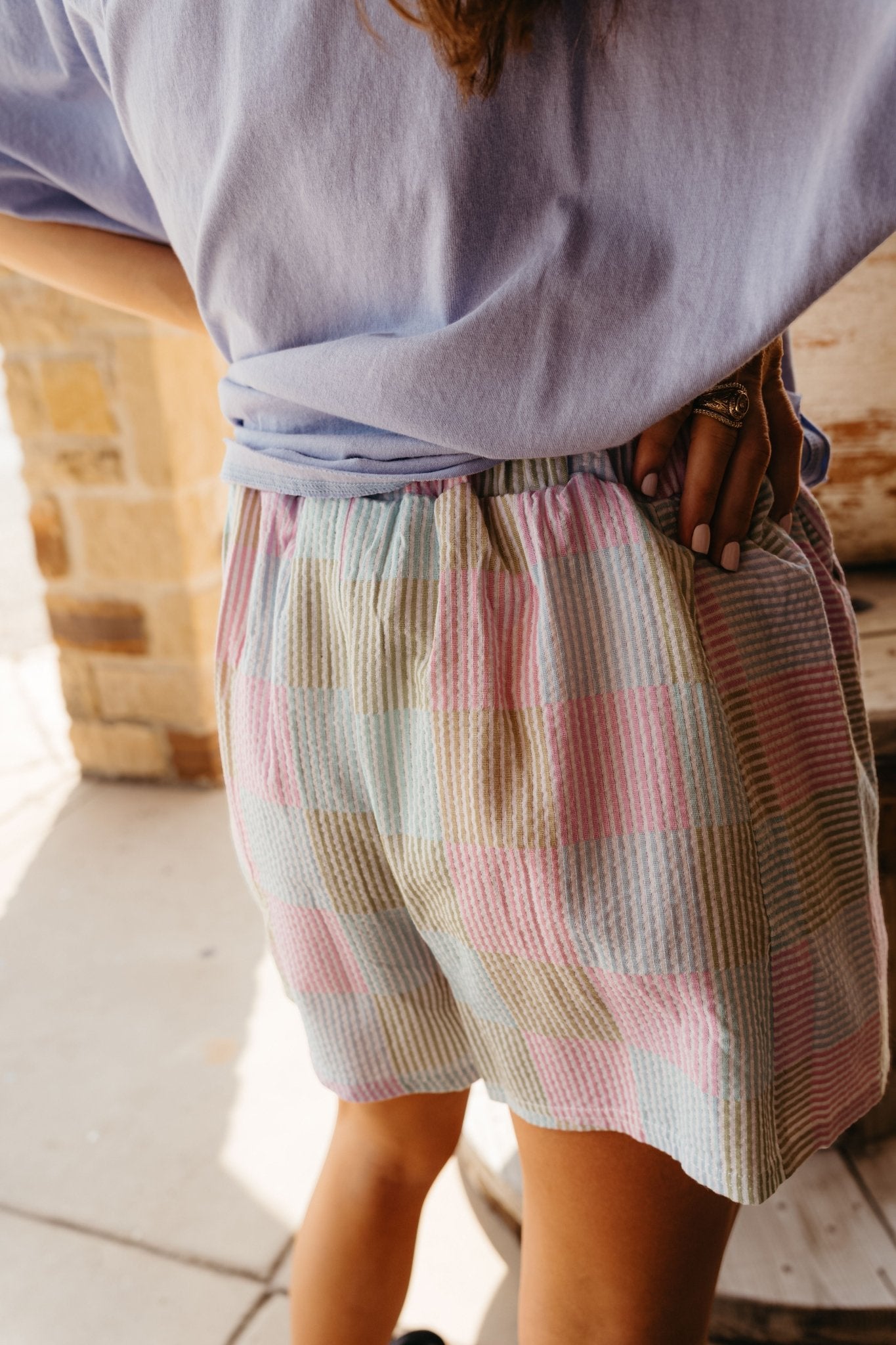 Pink Stiped & Checker Boxer Shorts NP70735 - Southern Soule Designs