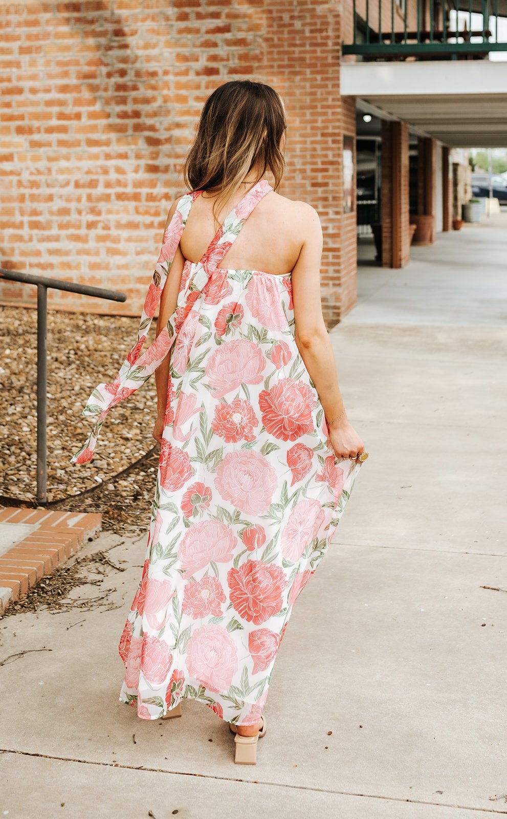 Pink Strapless Floral Maxi Dress with Scarf CD06526 Southern Soule Designs Pink Strapless Floral Maxi Dress with Scarf CD06526 Southern Soule Designs