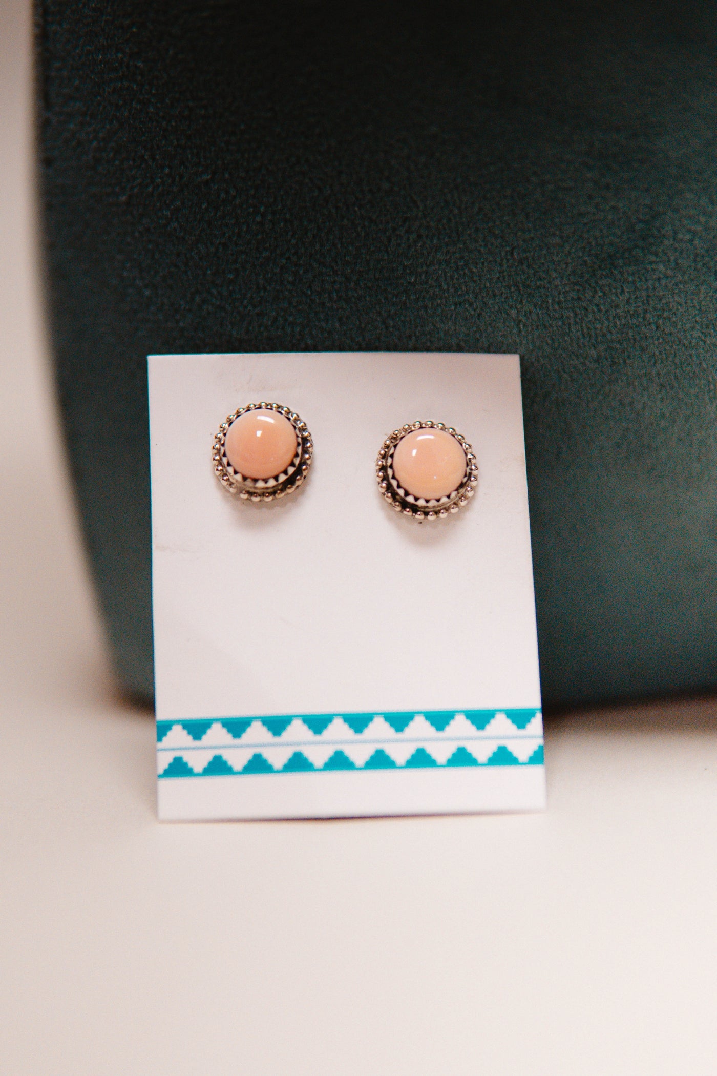 Pink Conch Circle Stud