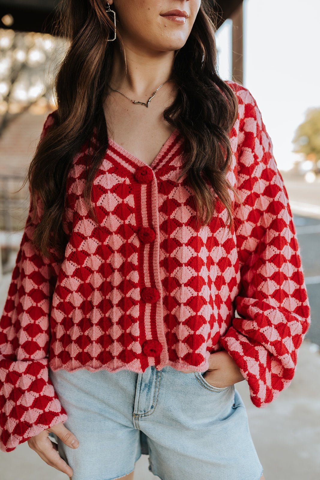 Pink/Red Fantasia Cardigan 3210EK - Southern Soule Designs