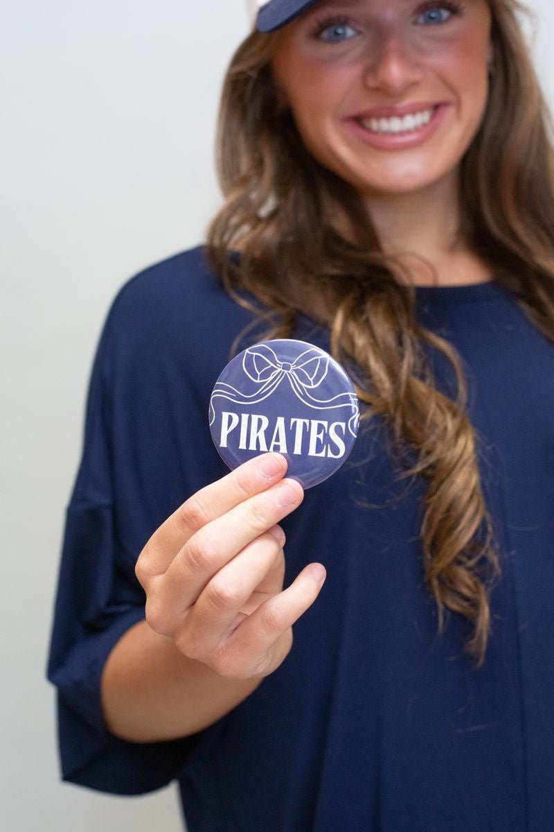 Pirates Bow Button - Southern Soule Designs