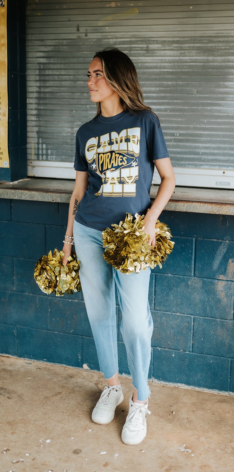 Pirates Western Game Day Pennant Tee - Southern Soule Designs