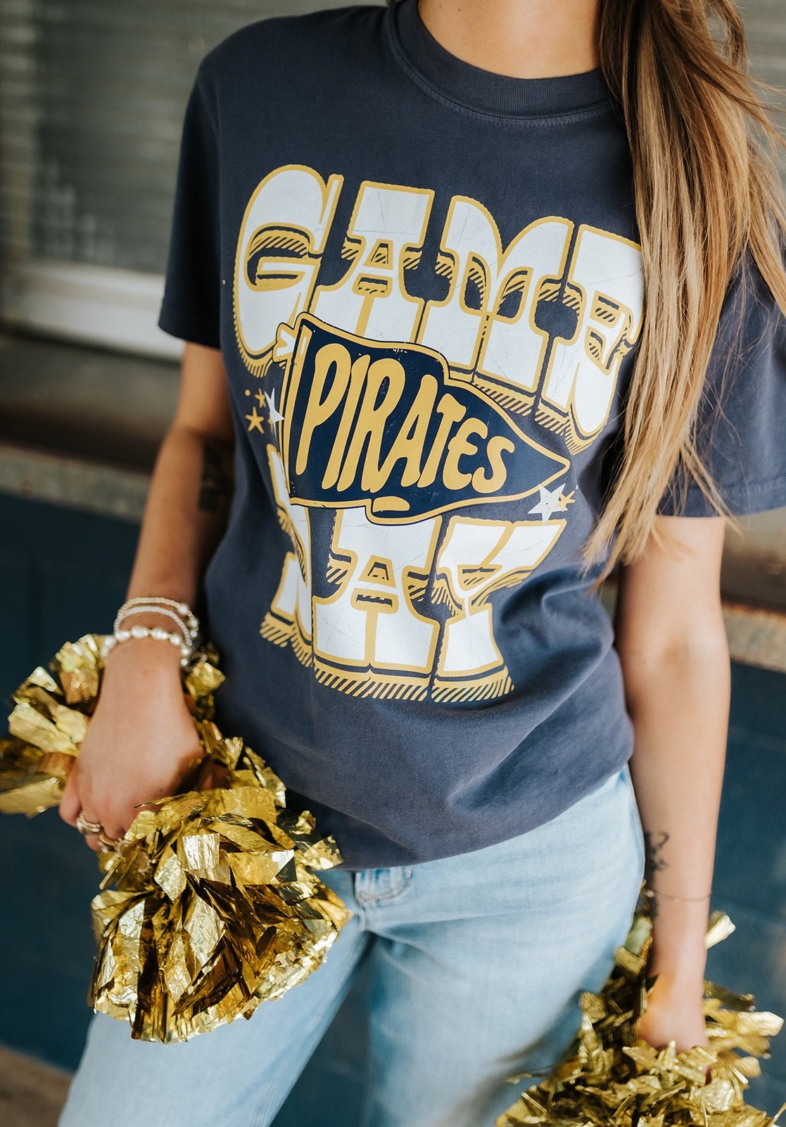 Pirates Western Game Day Pennant Tee - Southern Soule Designs