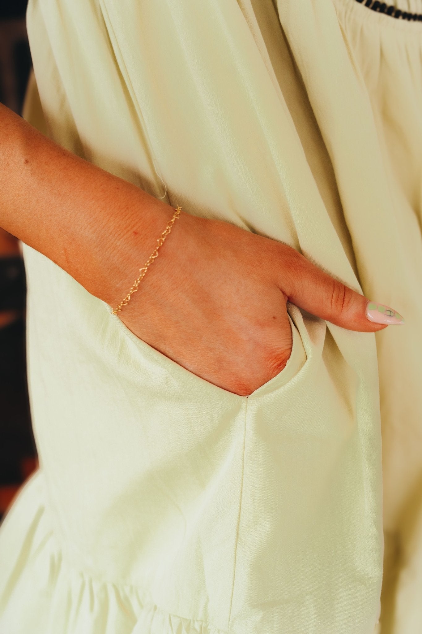 Pistachio Contrast Stitch Ruffle Trim Dress LD1418 - PST - Southern Soule Designs