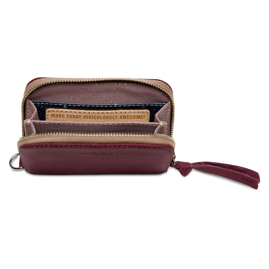 Plum Zippy Wallet - Southern Soule Designs