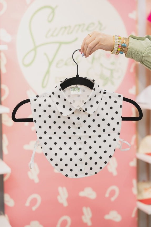 Polka Dot Collar Top (One Size) - Southern Soule Designs