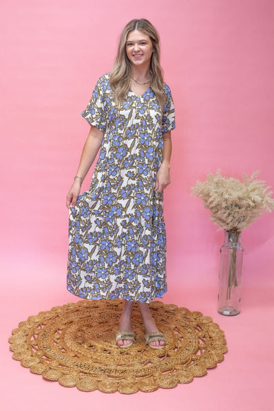 PSD4843 - A Floral Maxi Dress - Southern Soule Designs