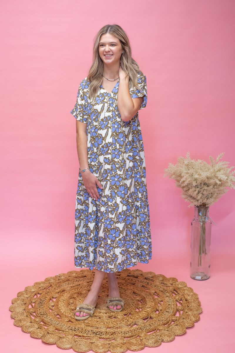 PSD4843 - A Floral Maxi Dress - Southern Soule Designs