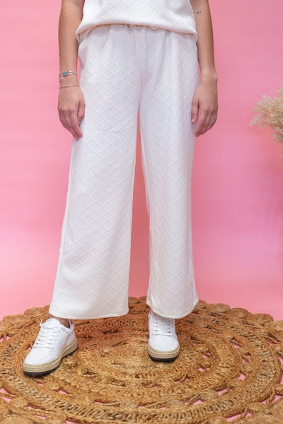 PSP4592 - D Cream Textured Pants - Southern Soule Designs