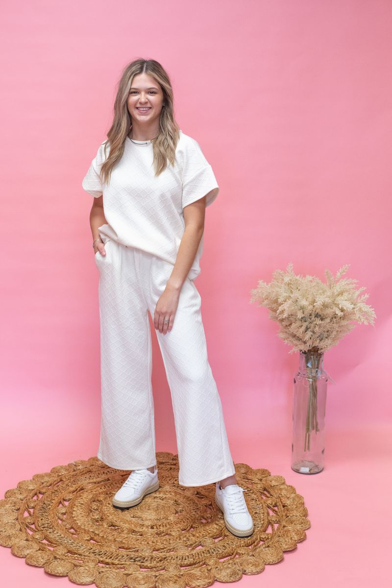 PST7759 - B Cream Textured Top - Southern Soule Designs