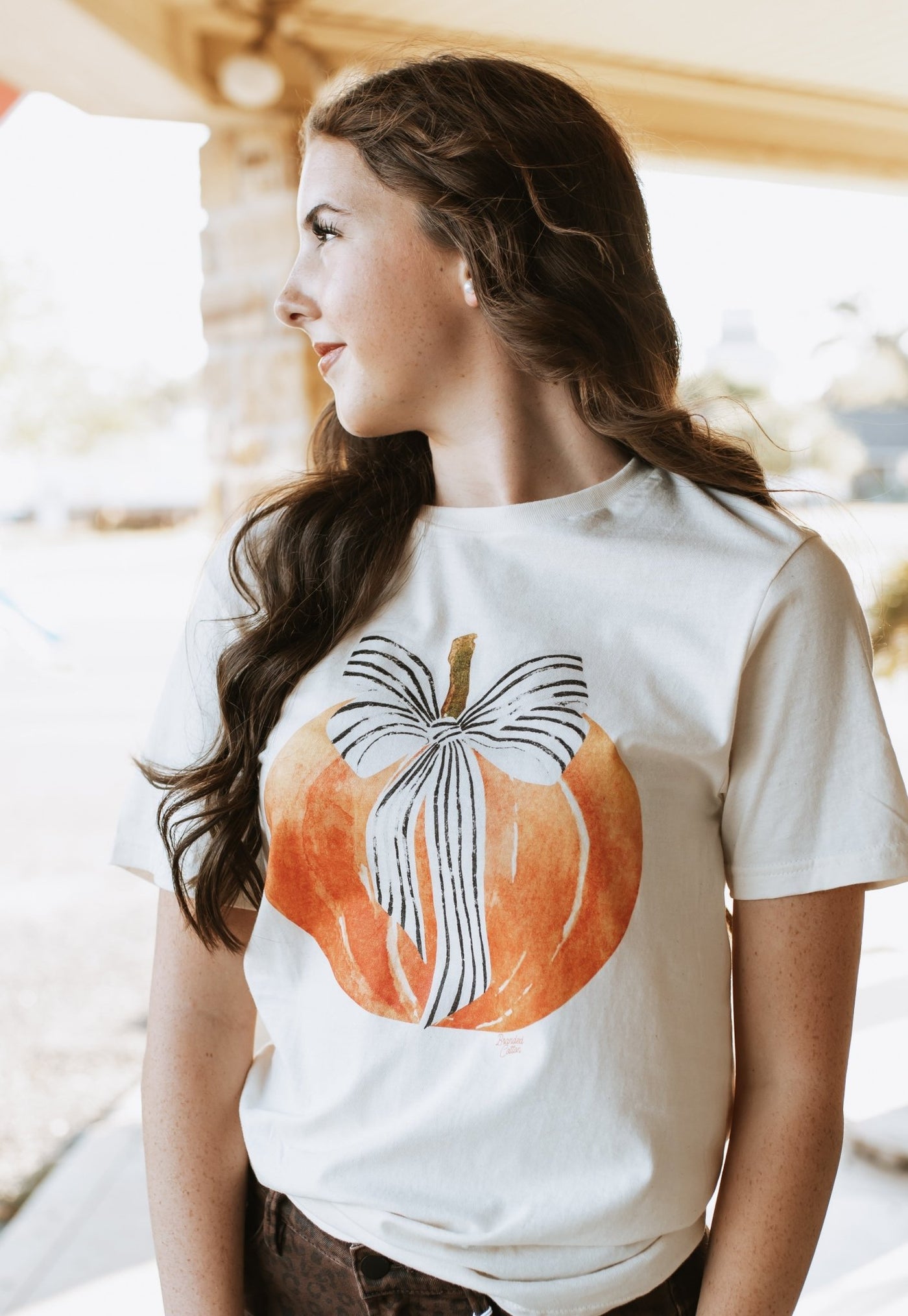 Pumpkin Bow Tee - Southern Soule Designs