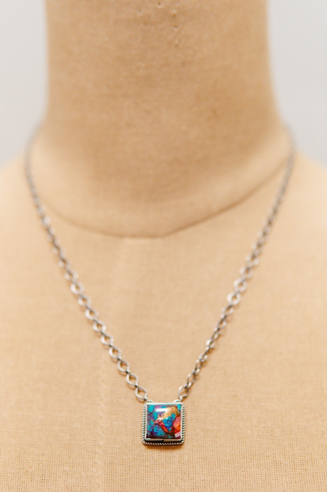 Purple Mohave Square Necklace - Southern Soule Designs