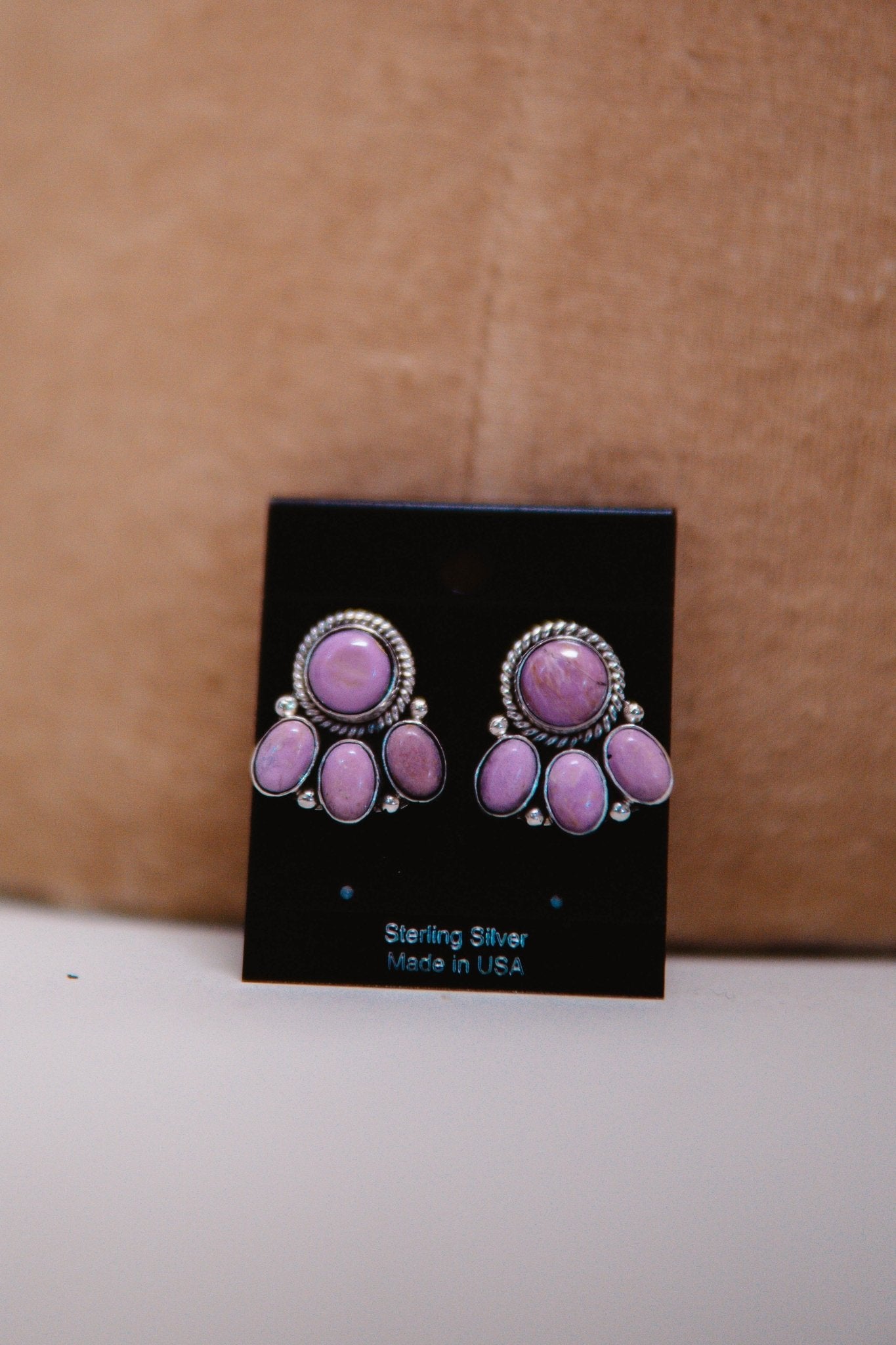 Purple Stone Cluster Studs - Southern Soule Designs