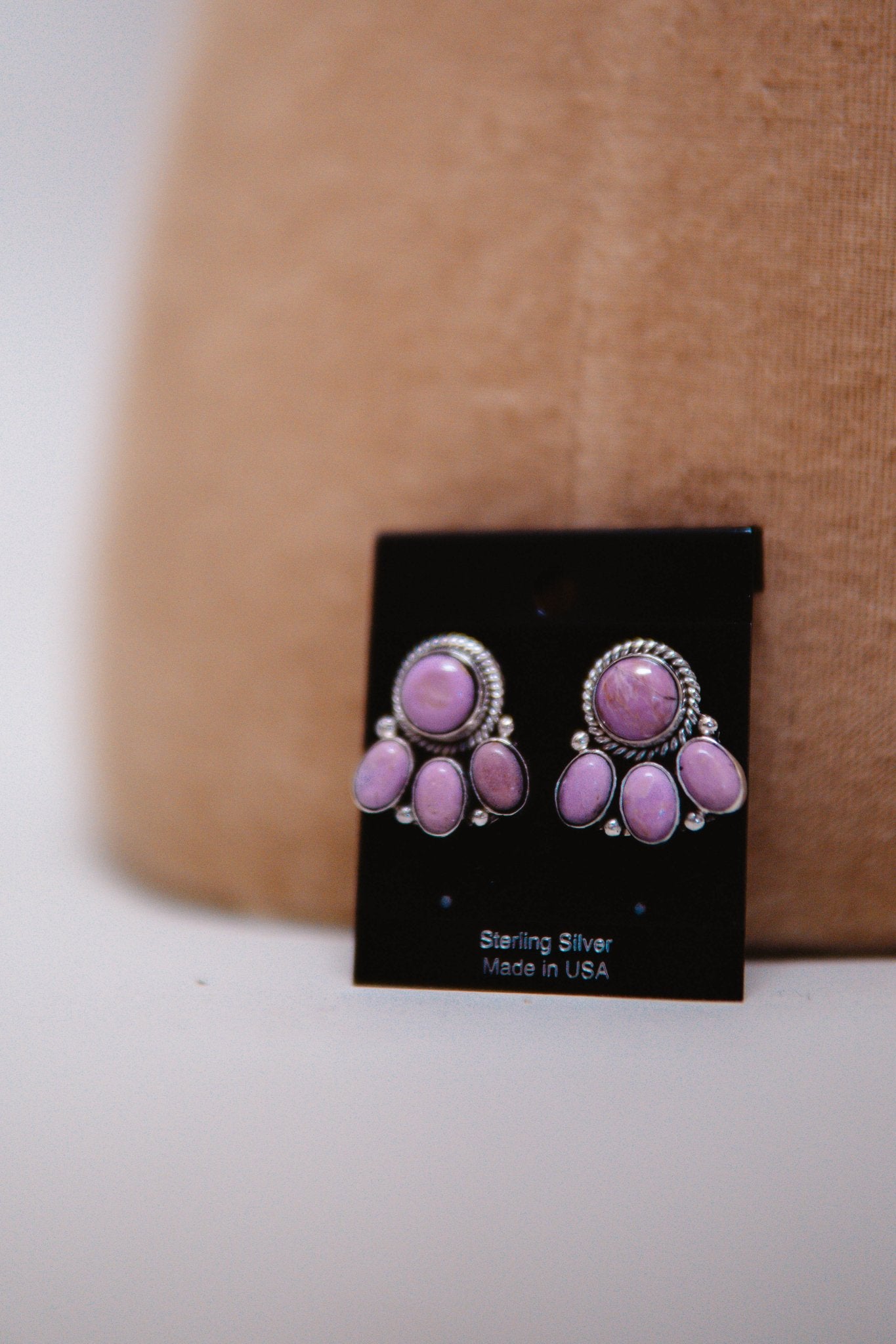 Purple Stone Cluster Studs - Southern Soule Designs