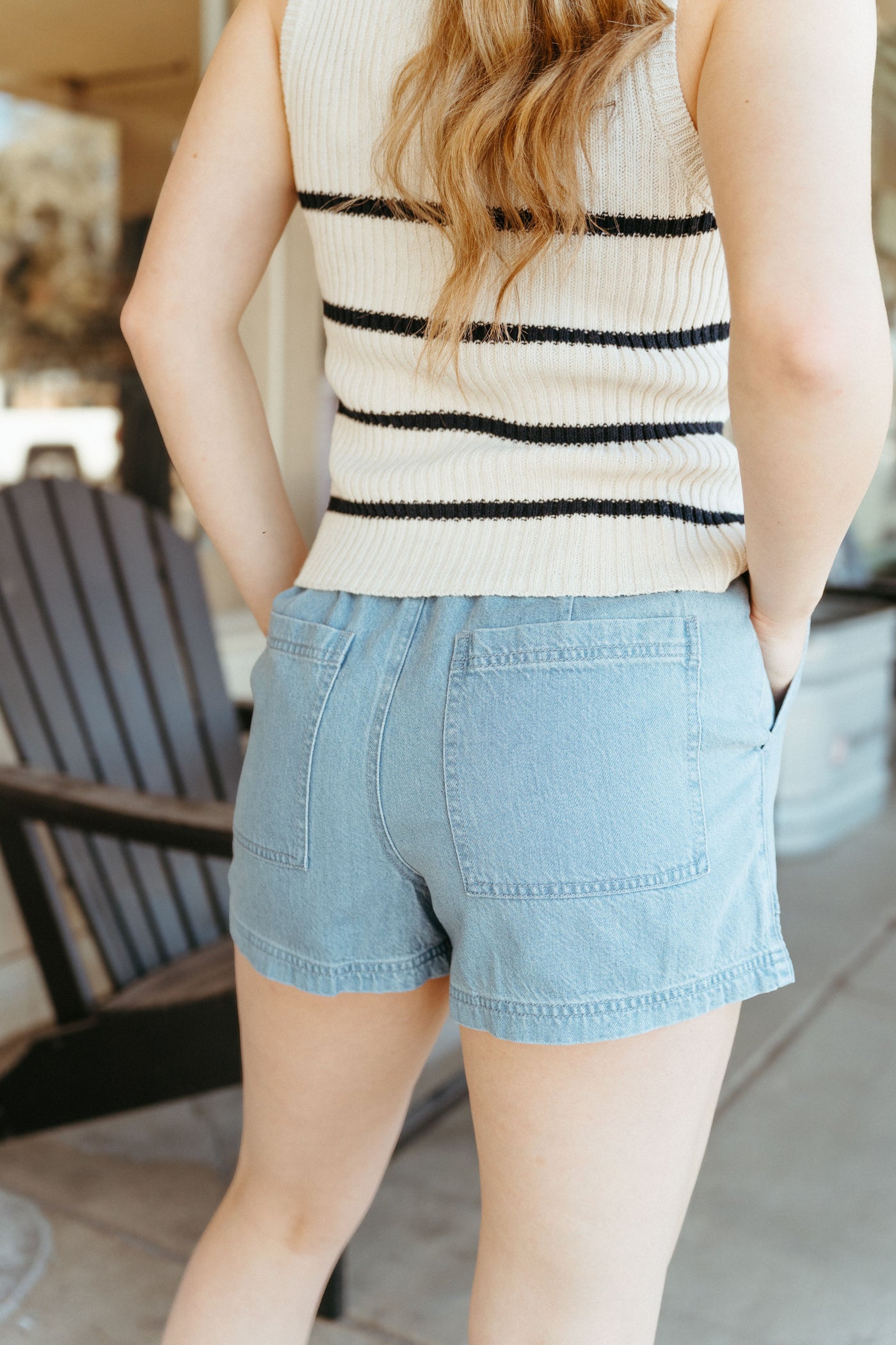 Summerland Denim Shorts Light Vintage Indigo ZS251301