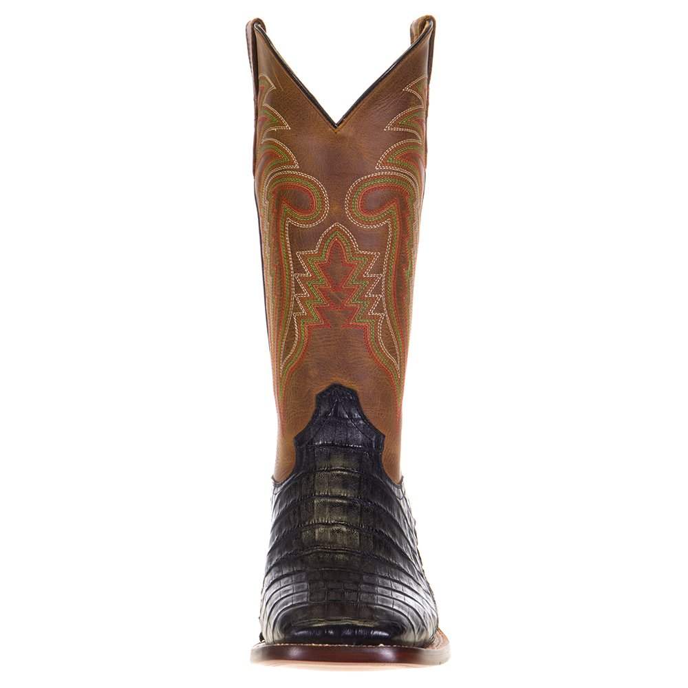R. Watson Black Caiman Tail & Tan Boots RW3000 - 2 - Southern Soule Designs