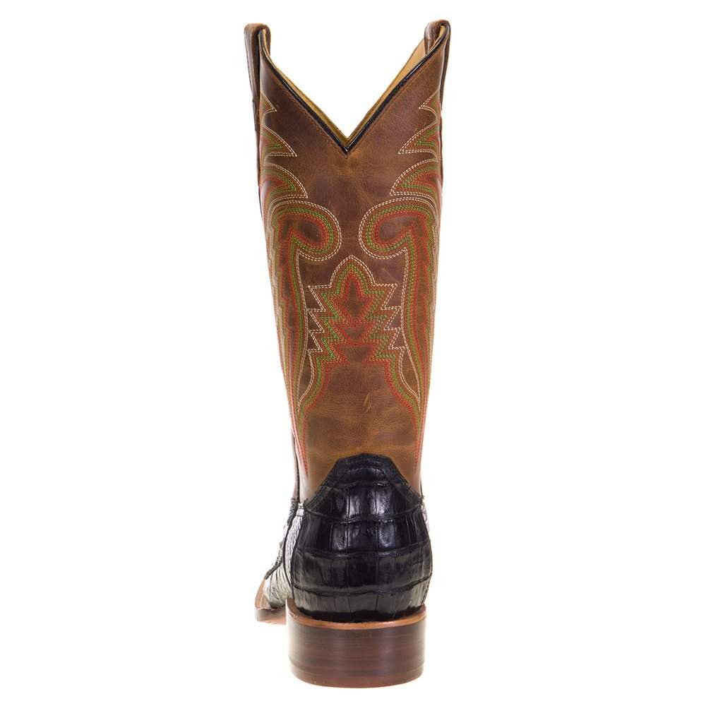 R. Watson Black Caiman Tail & Tan Boots RW3000 - 2 - Southern Soule Designs
