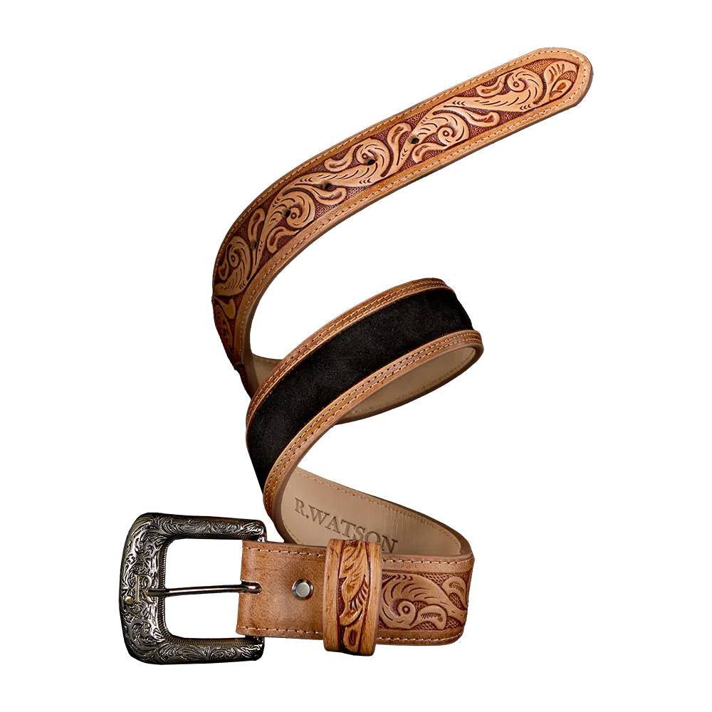 R. Watson Black Roughout Underlay Belt RWB2317 - Southern Soule Designs