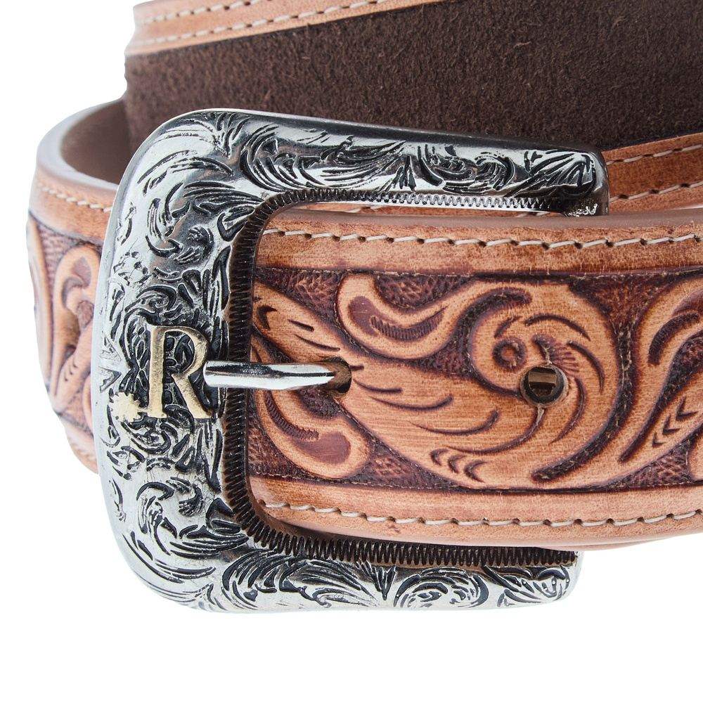 R Watson Boots Men's Chocolate Suede Belt RWB2318 - Southern Soule Designs