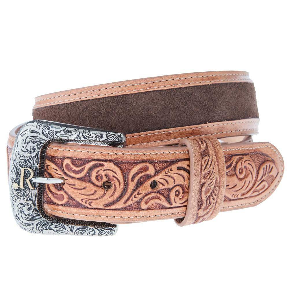 R Watson Boots Men's Chocolate Suede Belt RWB2318 - Southern Soule Designs