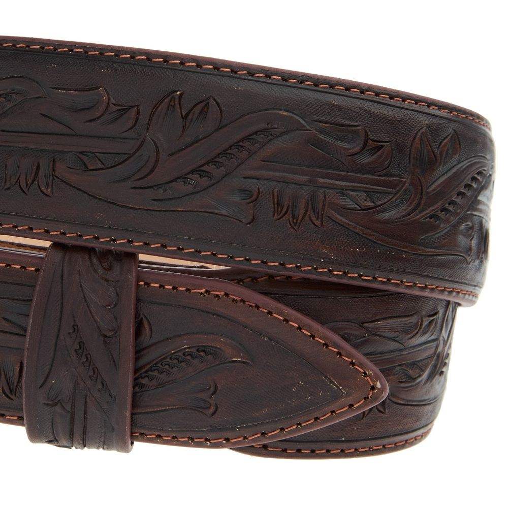 R. Watson Boots Men's Cognac Tooled Tapered Belt RWB2360 - Southern Soule Designs