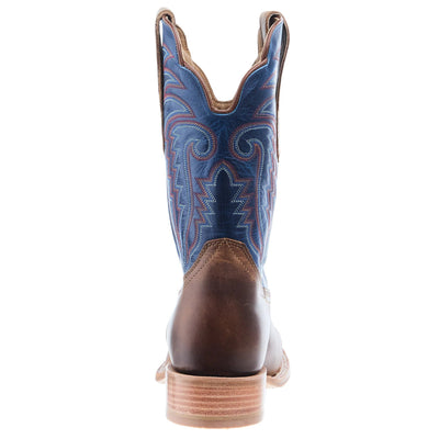 R. Watson Honey Cowhide Electric Blue Top Boot RW8033 - 2 - Southern Soule Designs