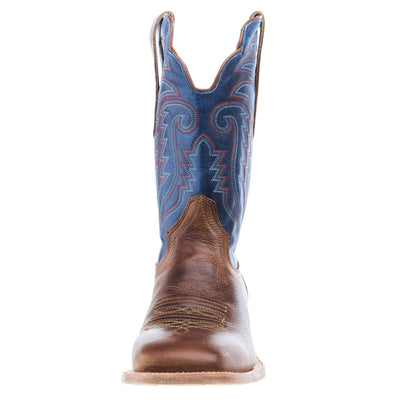R. Watson Honey Cowhide Electric Blue Top Boot RW8033 - 2 - Southern Soule Designs