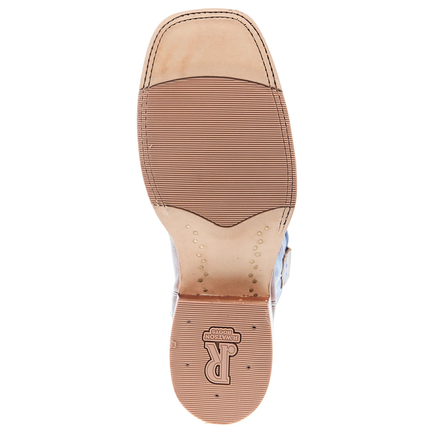 R. Watson Honey Cowhide Electric Blue Top Boot RW8033 - 2 - Southern Soule Designs