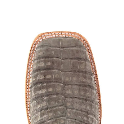 R. Watson Rosa Red & Charcoal Caiman Belly Boot RW2008 - 2 - Southern Soule Designs