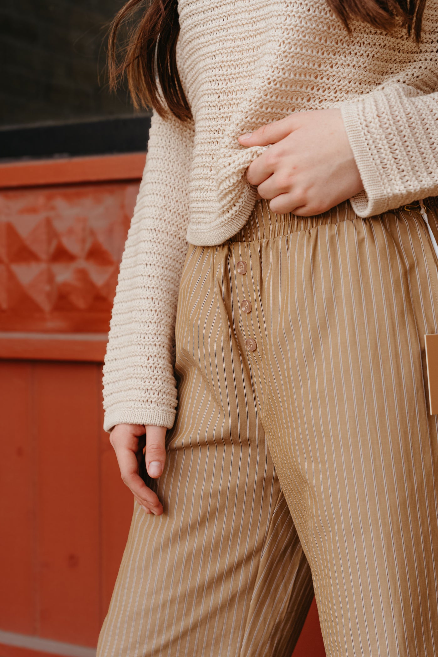 Camel Stripe PJ Style Pants BRP3200-1