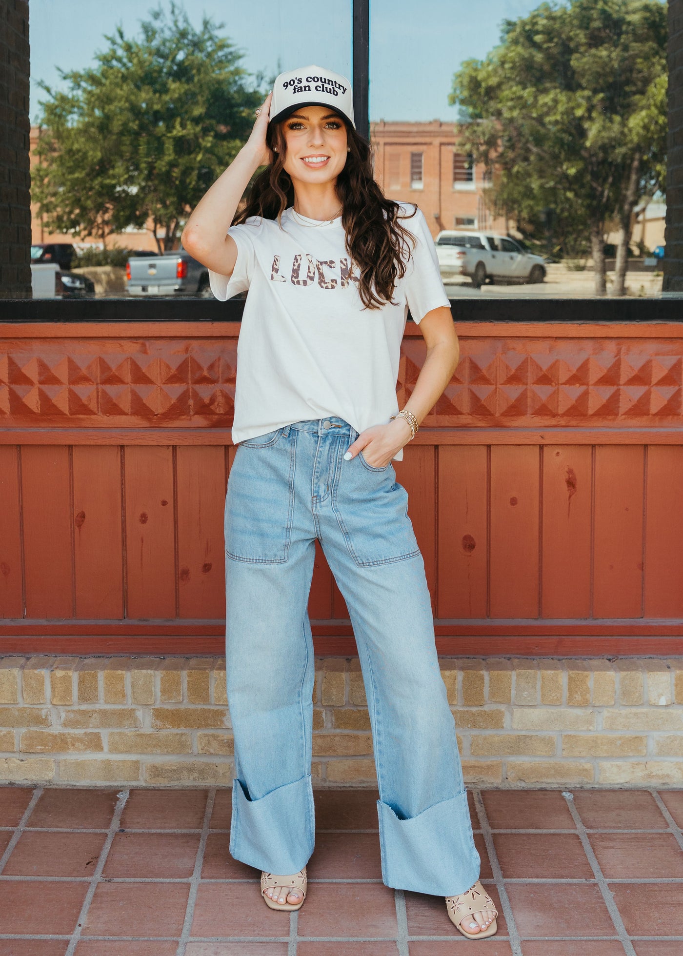 IP3143 Wide Leg Cuffed Jeans
