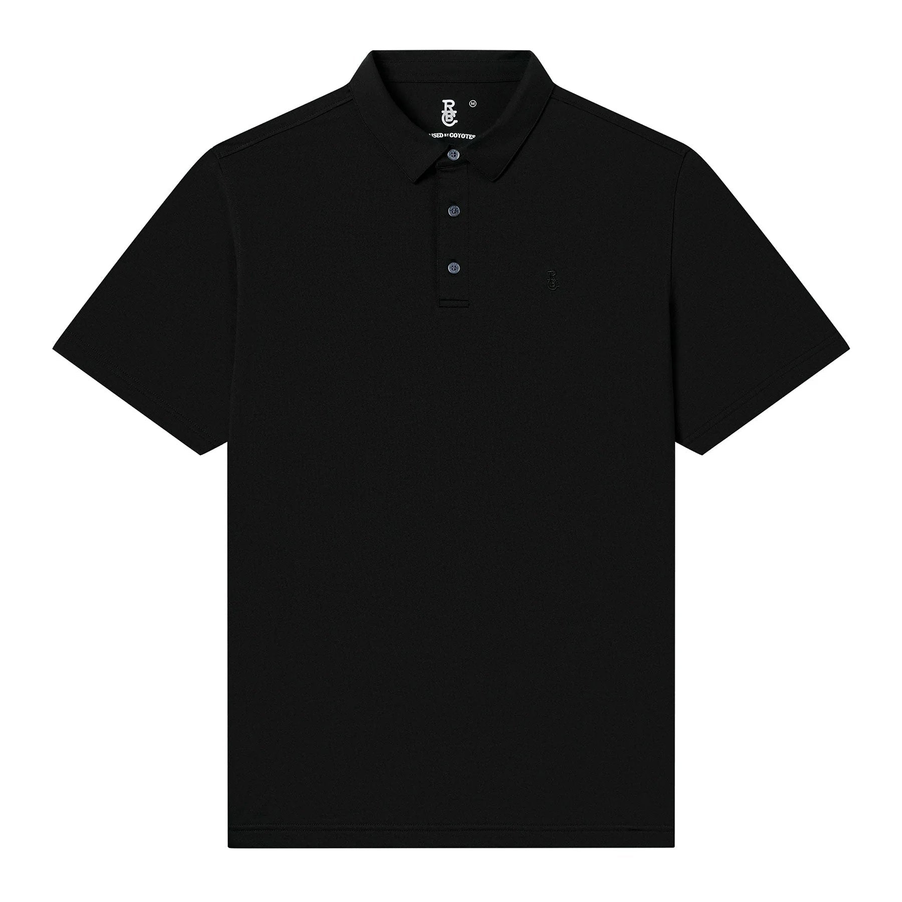 Raised By Coyotes Black Cotton Blend Polo - Southern Soule Designs