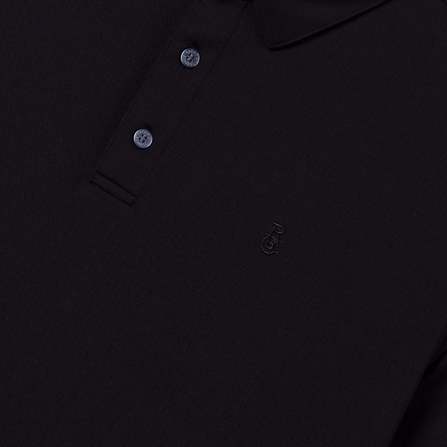 Raised By Coyotes Black Cotton Blend Polo - Southern Soule Designs