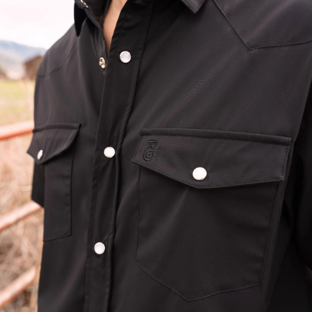 Raised by Coyotes Black Pearl Snap Shirt - Southern Soule Designs