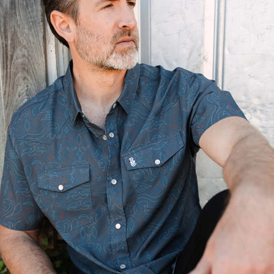 Raised by Coyotes Cowboy Threads Pearl Snap - Southern Soule Designs