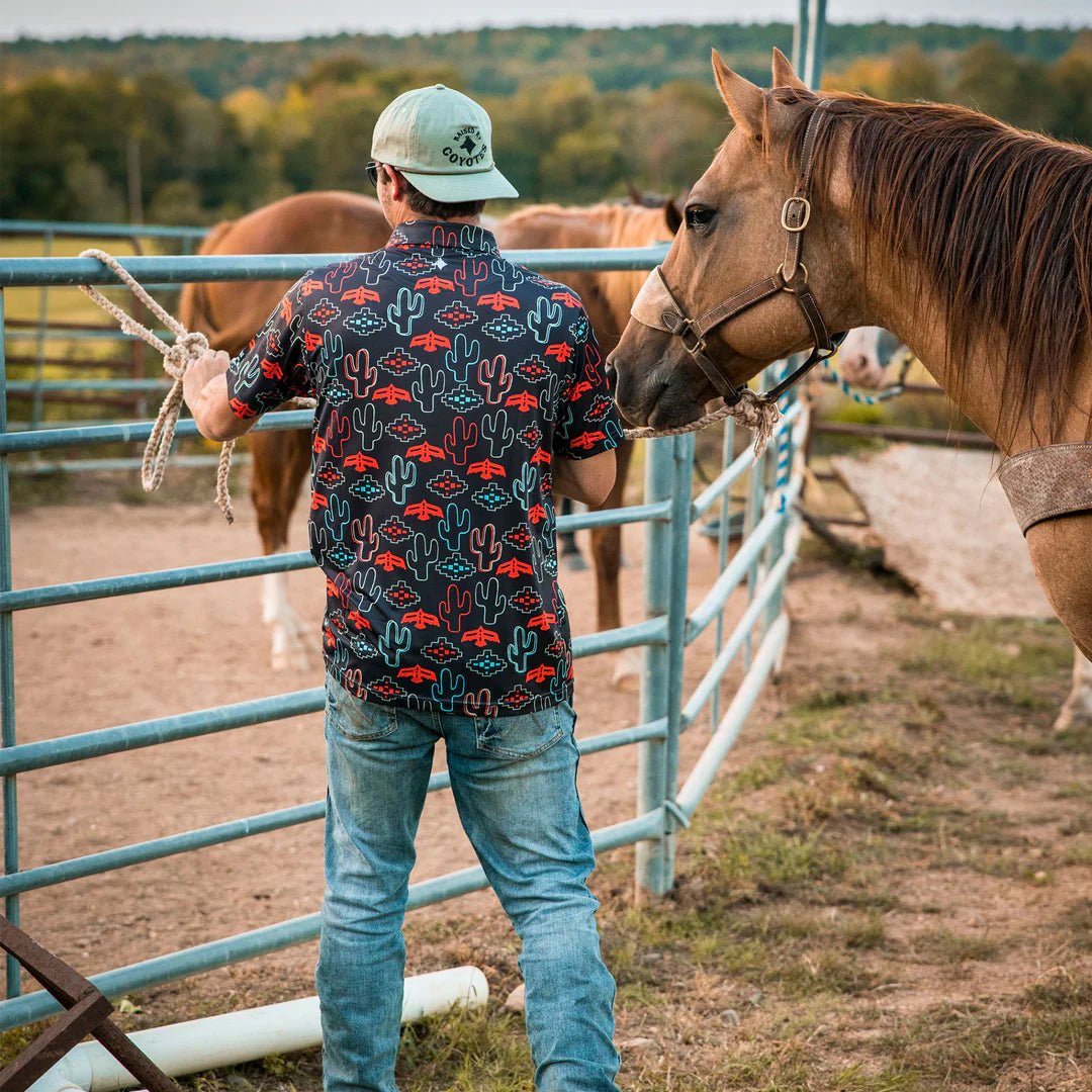 Raised by Coyotes Desert Cactus Nights Polo - Southern Soule Designs