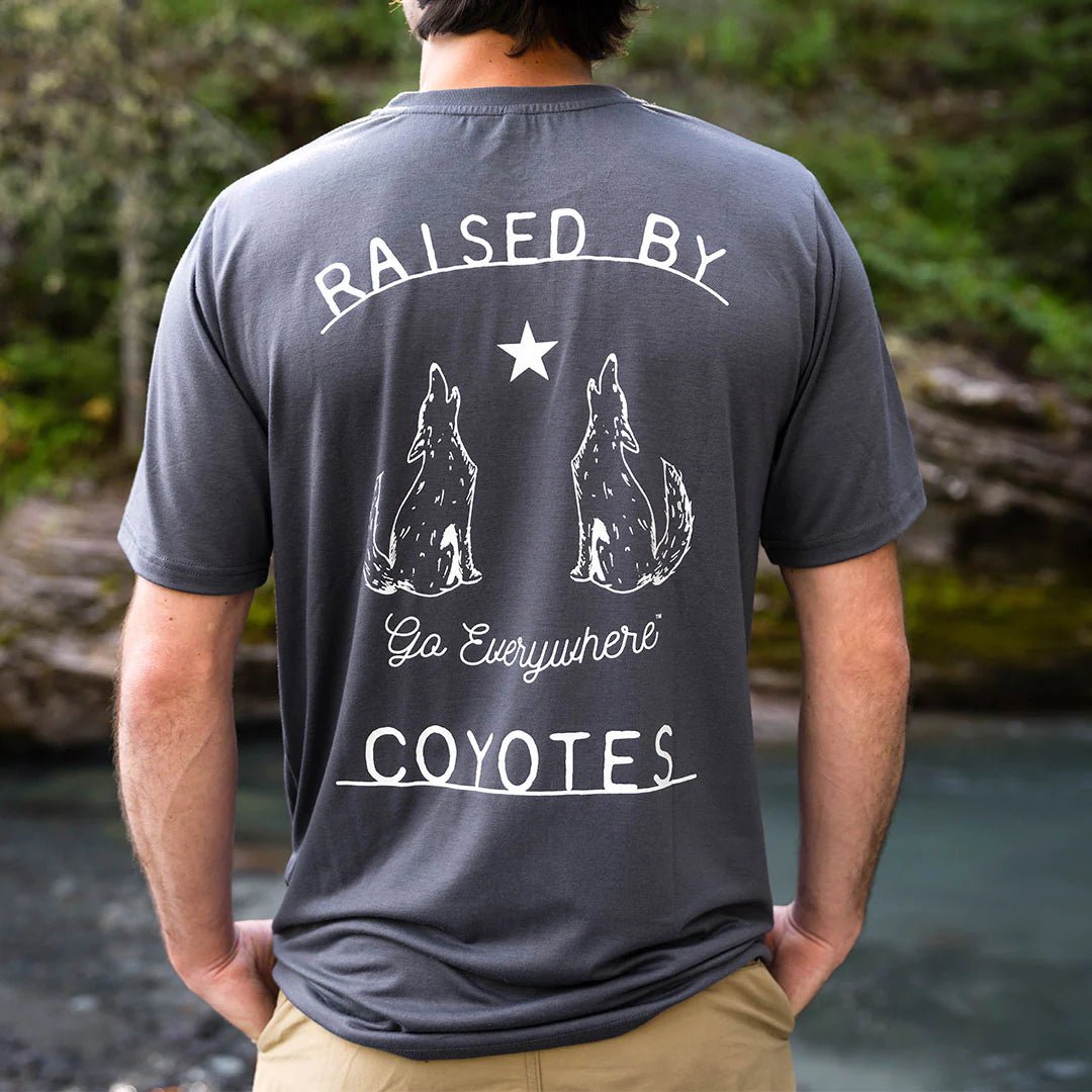 Raised by Coyotes Go Everywhere T-Shirt - Southern Soule Designs