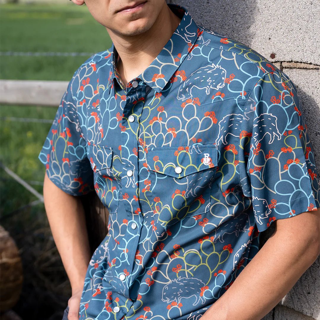 Raised by Coyotes Javelina Paradise Pearl Snap - Southern Soule Designs