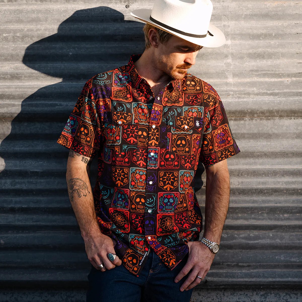 Raised by Coyotes La Calavera Polo - Southern Soule Designs