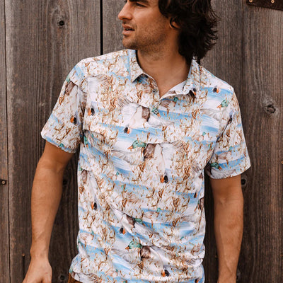 Raised by Coyotes Mallard Duck Polo - Southern Soule Designs