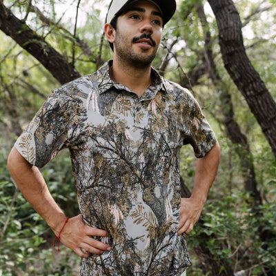 Raised by Coyotes Mesquite Camo Polo - Southern Soule Designs