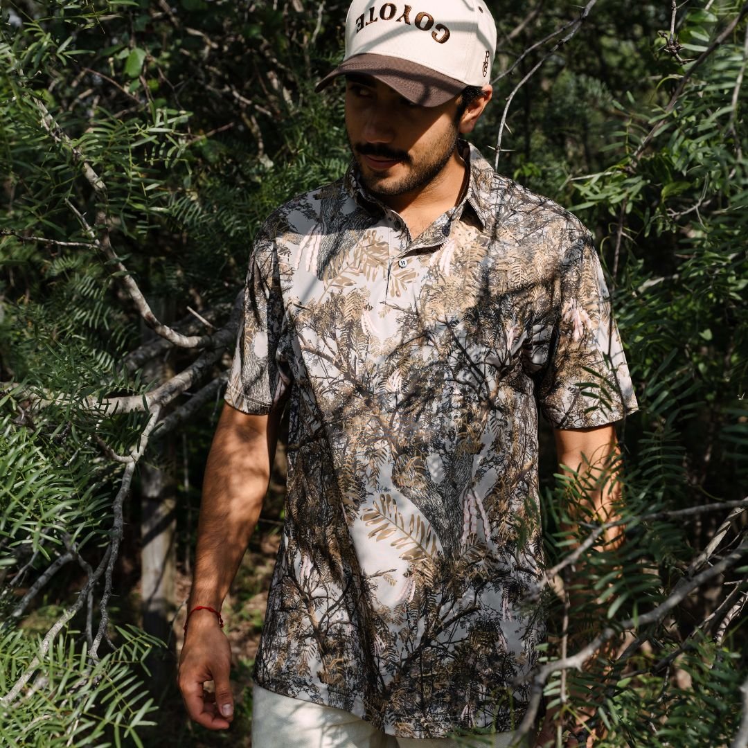 Raised by Coyotes Mesquite Camo Polo - Southern Soule Designs
