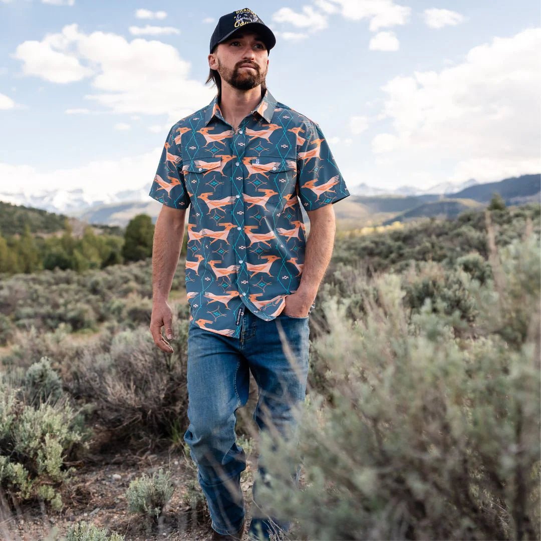 Raised by Coyotes Roadrunner Pearl Snap Shirt - Southern Soule Designs