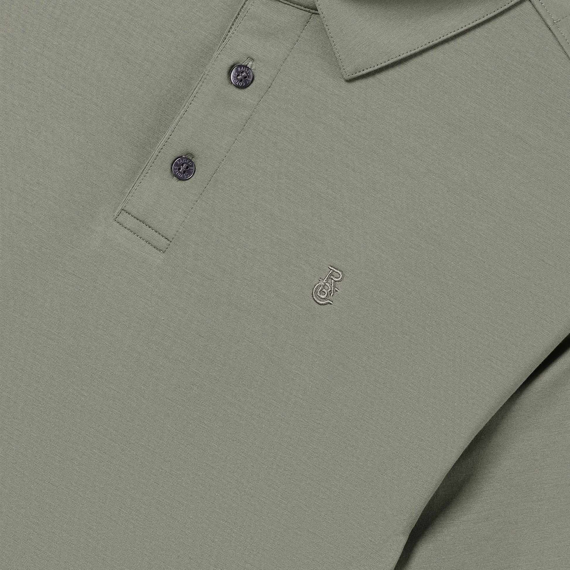 Raised By Coyotes Sage Cotton Blend Polo - Southern Soule Designs