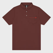 Raised by Coyotes Texas Maroon Bootstitch Pocket Polo - Southern Soule Designs