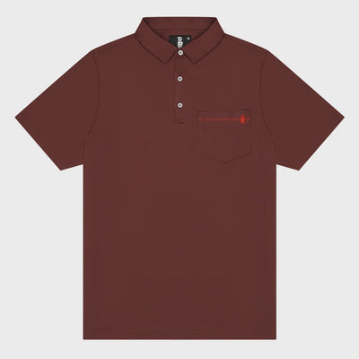 Raised by Coyotes Texas Maroon Bootstitch Pocket Polo - Southern Soule Designs